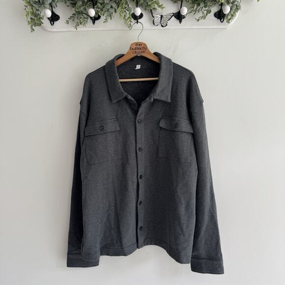 Men’s P’tula Grey Button Down Shacket XL AS - Picture 1 of 4